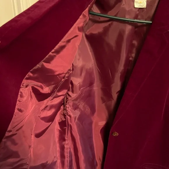 La Bonne Vie dark wine velvet blazer lined size 18 - Picture 7 of 9